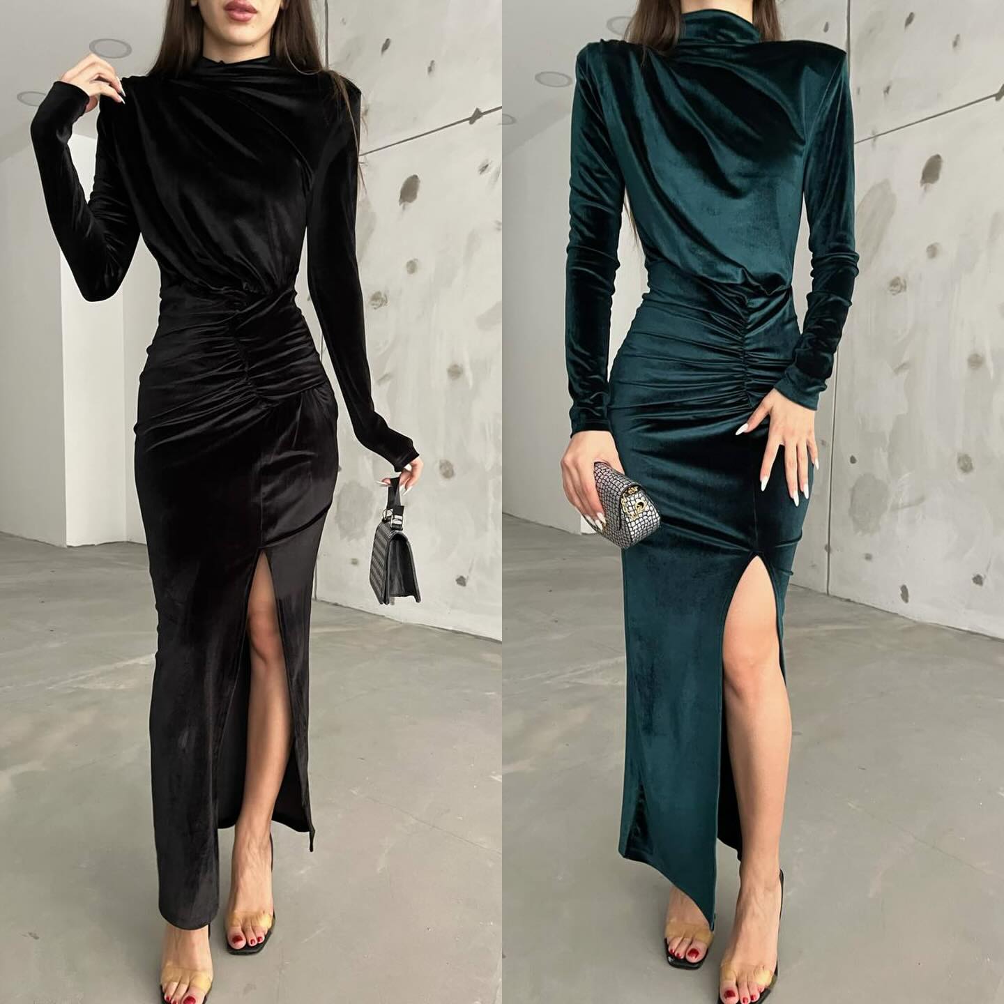robe noir et vert